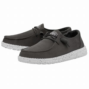 Hey Dude Ladies Wendy Slub Canvas DARK GREY  Size 6